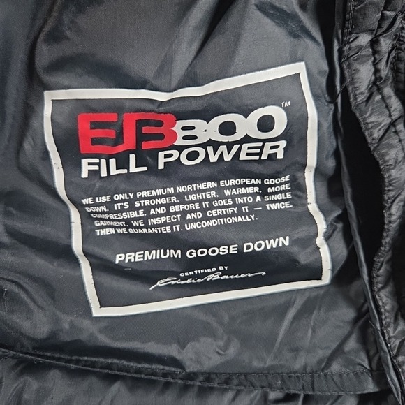 Eddie Bauer First Ascen EB 800 Fill Black Puffer Jacket Womens Large Goose Down - Picture 5 of 8